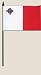 Pack Of 12 Malta 4" x 6" Table Flags With Sticks