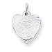 Sterling Silver Sweet Sixteen Heart Disc Charm