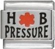 High Blood Pressure Alert Red Enamel Medical Symbol Laser Etched Italian Charm