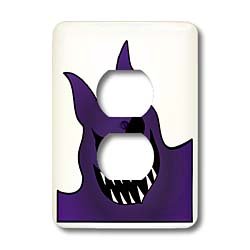 Mark Grace HALLOWEEN vampire bat - VAMPIRE BAT halloween 1 on white - Light Switch Covers - 2 plug outlet cover