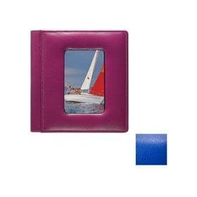 RODEO BLUE pebble grain leather #169 window 2-up album by Raika - 4x6