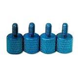 Blue Anodized Case Thumb Screw Set - 4 Pack