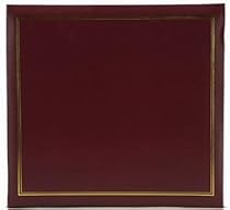 NCL 12x12 Post-bound Scrapbook Photo Album BURGUNDY FAUX LEATHER