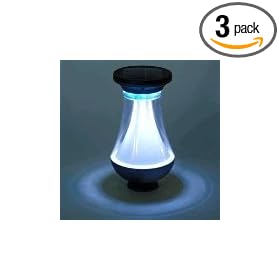 Gama Sonic GS-335CS Stainless Steel Color Changing Solar Accent Light, 3-pack