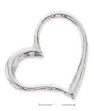 Sterling Silver Extra Floating 3d Heart Charm (33mm Wide X 31mm High)