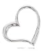 Sterling Silver Extra Floating 3d Heart Charm (33mm Wide X 31mm High)