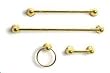 Dollhouse Miniature Brass Towel Rod Set