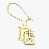 14K Washington Nationals Initials Kidney Wire Earrings