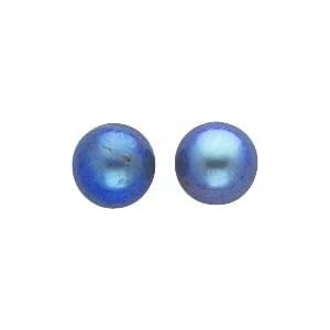 14K White Gold Black Cultured Pearl Earrings Jewelry by FindingKing