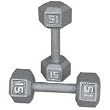 15 lb. Hex Dumbbells (Pair)