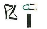 New Green Stackable Exercise Resistance Band Tube Cords w/ free Door Anchor and Exercise Manual (Light). Perfect for use with Perfect for any home exercise program or physical therapy