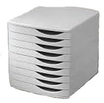 NPSG Axcess 9 Drawer Closed Front Deskset-Grey 6862591