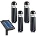 Malibu Outdoor Metal Bollard Four-Light Solar Powered Light Kit #LZ635RP4/LZ635RPL4