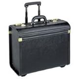 SOLO Classic Collection Rolling Catalog Case with Telescoping Handle, Black, K74