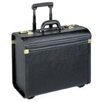 SOLO Classic Collection Rolling Catalog Case with Telescoping Handle, Black, K74