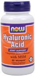 NOW Hyaluronic Acid with MSM - Vegetarian Capsules