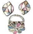 Earring and Ring Sterling Silver Pearl Jewelry (erss033)