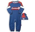 New York Giants Newborn/Infant coverall and knit cap set