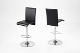 Venezia Bar Stool Black Leather