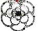 Improving Lifestyles Open Flower Adjustable Ring with Crystals Black