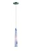 Lite Source LS-1926 Speck Pendant Lamp, Polished Steel with Colored Glass Shade