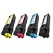 4 Toner Cartridges for Xerox Phaser 6130 6130n Laser printers Replacements for 106R01281 Black, 106R01278 Cyan, 106R01280 Yellow, 106R01279 Magenta1 Black 1 Cyan 1 Magenta 1 Yellow Rainbow Pack