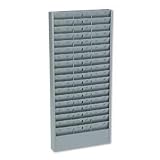 Buddy Products 803-1 Adjustable 17, 34 Or 51-Pocket Time Card Rack, Textured Steel, Gray