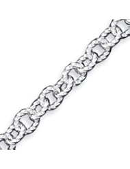 Sterling Silver 8.75 Inch Polished Fancy Link Toggle Bracelet - 8.75 Inch