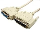 DB25 RS232 Straight Through Extension Cable 6 Ft Beige.