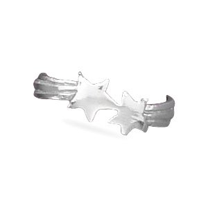 Polished Double Star Toe Ring