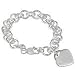 Tiffany Inspired Sterling Silver Heart Bracelet