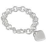 Tiffany Inspired Sterling Silver Heart Bracelet