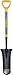 True Temper 2540700 16 in. Drain Trench Spade with 24 in. Hardwood D-Grip Handle and Comfort Step