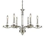 Savanti Six Light Chandelier in Polished Nickel