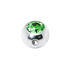 4mm Peridot Green Gem Captive Bead Ring Replacement Ball