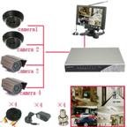 4 Channel DVR & 4 CCD Color Cameras Security System ES-405+WTV-7002+KPC132ZCP