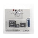 2GB KINGSTON MICRO SD MEMORY CARD +2 ADAPTERS NEW by PG Trading