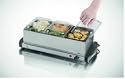 Elgento Triple Pan Buffet Server Tray - Hotplate