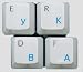 image 8 - HQRP Russian Ukrainian Cyrillic Keyboard Blue Stickers On