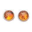 Medium Round Amber Post Earrings