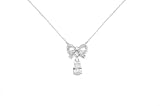 Sterling Silver Cubic Zirconia Ribbon Pendant by Crislu