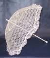 Beautiful Adult Size Floral Lace Parasol in White or Pink