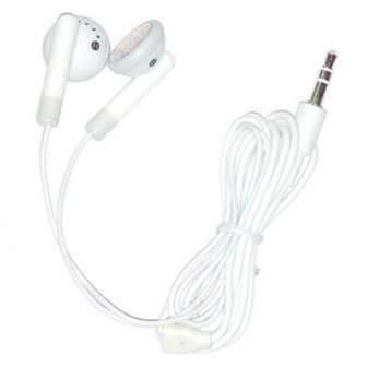 White Stereo Headphones / Earphones