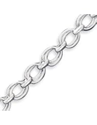 Sterling Silver 7.5 Inch Fancy Link Bracelet - 7.5 Inch