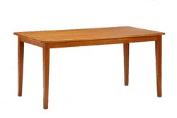 Boraam Shaker 36" x 60" Wood Dining Table in Oak