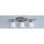Murray Feiss VS11303-BS Three-Light Garrett Collection Vanity Strip, Brushed Steel with Cream Snow Glass Shades