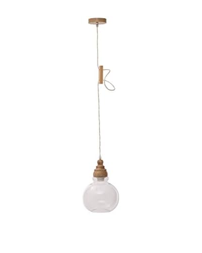 Glam Home Lampada A Sospensione Bianco/Marrone