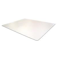 Cleartex AdvantageMat PVC Chair Mat for Plush Pile Carpets - Over 3/4 Inch Thick, Clear 60 x 46 Inches, (1115240EV)
