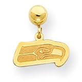 14K Seattle Seahawks Logo Ball Post Earrings