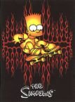 THE Simpsons Cloth Wall Scroll Bart Skateboarding Ge-9051